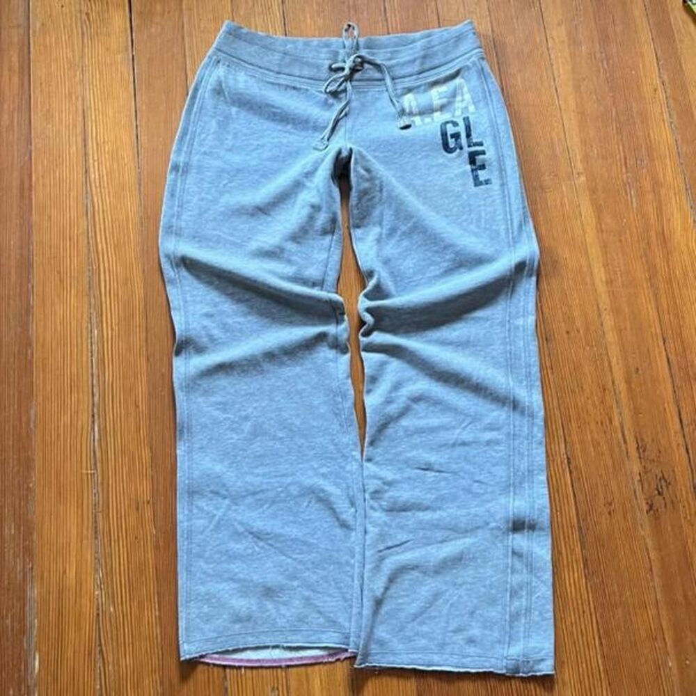 American-eagle Women's Grey and Blue Trousers